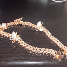 Brand New Has A Matching Bracelet/Anklet In My Other Post. Let Me Know If You Would Like Them As A Matching Set! Does Not Change Color And Just Great For A Night Out Especially If You Like A Pop Of Sparkle. Gold Jewelry From Nordstrom As A Gift, Gold Jewelry From Nordstrom For Gift, Gold Nordstrom Jewelry For Gift, Butterfly Choker, Nordstrom Jewelry, Choker Chain, Jewelry Beautiful, Matching Bracelet, Pink Butterfly