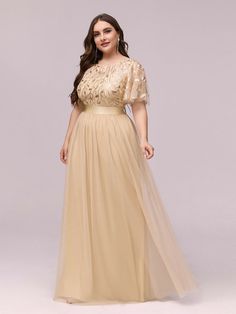 Wedding Dress Sequin, Tulle Bridesmaid Dress, Sequin Wedding, Plus Size Formal, Evening Dress Floor Length, Plus Size Formal Dresses, Maxi Bridesmaid Dresses, Evening Gowns Elegant, Ever Pretty