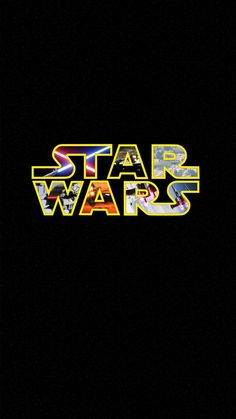 the star wars logo on a black background