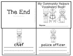 the end worksheet for children to learn how to read and write their own words