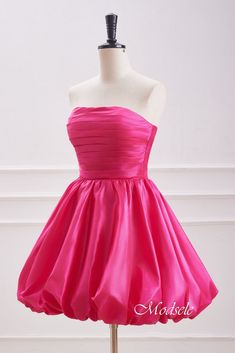 This Hot Pink Strapless Pleated Short Homecoming Dress is the perfect combination of style and comfort. The vibrant hue and strapless design make a bold statement, while the pleated detailing adds a touch of elegance. Experience the ultimate comfort and confidence at your next homecoming event in this stunning dress.





Product Details


Color：Hot Pink
SKU: MD6047
Fabric：Satin
Fully lined & Built with bra

Size: US 0-16. Check our Size Chart to get your correct size. 
Free custom size service is available. You can email me your specific size, before or after your order. Or add your measurements to the note box when you check out.


Feel free to contact our customer service: contact@modsele.com if you have any questions. Cutout Homecoming Dress, Casual Homecoming Dresses, Dress Satin Bridesmaid, Bridesmaid Dresses Satin, Maternity Bridesmaid Dresses, Short Party Dress, Wedding Dresses Satin, Short Homecoming Dress, Formal Party Dress