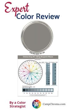 the expert color review book is shown with an image of different colors and shapes on it