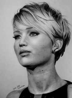 Lovely Pixie cut on JLaw! Best Pixie Cuts, Edgy Hair, Haircut And Color, Short Haircut, Hair Envy, Love Hair