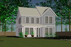 this is an artist's rendering of a two story house