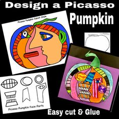 pumpkin art project for kids to make with paper plates and colored pencils on black background