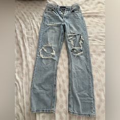 Almost Perfect Condition, Never Worn Size 2 Wear To Buy Jeans, School Shopping Clothes, Aeropostale Outfits, Light Blue Ripped Jeans, Light Wash Ripped Jeans, Shopping Clothes, Buy Jeans, Aeropostale Jeans, School Shopping