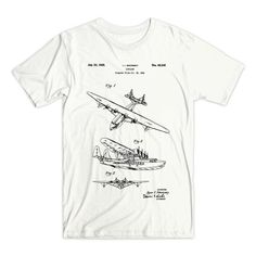 Sea Plane  Patent T-Shirt. Airplane Patent Shirt. Airplane Blueprint Tee. Soft Cotton Tshirt. Availa Airplane Shirt, Sea Plane, Bday Wishes, Minimalism Design, Grafic Tees, Funky Shirts, Merch Ideas, Shirt Design Inspiration, Bella Canvas Tees