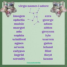 virgo aesthetic, earth sign aesthetic, zodiac names, girl boy feminine masculine neutral aesthetic, character name ideas inspiration <3 Earth Sign Aesthetic, Brazilian Names, Danish Names, Character Name Ideas, Masculine Names, Italian Names, Virgo Aesthetic, Aesthetic Earth, Victorian Baby Names