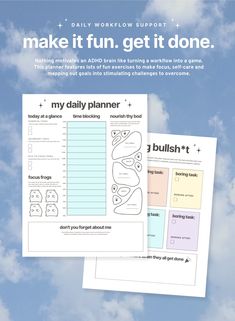 ADHD Planner PRINTABLE Version || ADHD Life Planner | Weekly Planner | Self Care Planner | Habit Tracker moneyplanner #2024goalstemplate Planner Monthly Layout, 2024 Printable, Planner Self Care, Planner Habit Tracker, Live With Intention, Cool House Plans, Planner Writing, Self Care Planner, Monthly Planning