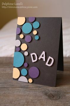 a father's day card with the word dad on it