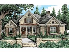 this is an artist's rendering of these country house plans for the homeowners