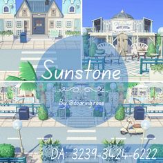 an image of the front and side of a building with suntonee on it