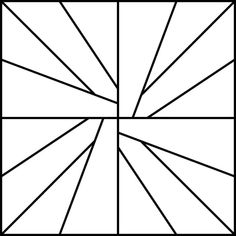 four squares with lines in the middle