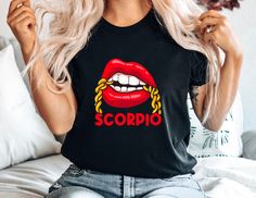 Celebrate your love for astrology with our Scorpio Shirt!  ♏ This Scorpio Astrological Tee is perfect for any Scorpio, Scorpio baby, or anyone with a passion for astrology.  👕 Featuring a Scorpio astrology tee design with a zodiac art shirt feel, it's perfect for your everyday wear or as a special Scorpio birthday gift.  🎁 This Scorpio shirt adds a unique touch to your wardrobe with its clever zodiac design.  ❄️ Ideal for any season, this Scorpio tee is a must-have for matching outfits and those who love to explore the stars.  ♏ Add a cool and trendy shirt to your wardrobe with this Scorpio shirt.  👕 Makes a great Scorpio gift for any adult who loves astrology and has a sense of style.  🎁 Whether you're celebrating a special occasion or just want to show off your love for astrology, th Scorpio Shirt, Scorpio Astrology, Scorpio Scorpio, Scorpio Gifts, Scorpio Birthday, Love Astrology, Zodiac Designs, Sequin Shirt, Art Shirt