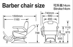 an image of a barber chair size