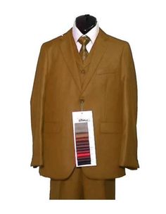 2 Button Single Breasted Notch Lapel Window Pane Pattern One Chest Pocket Two Flap Front Pocket Color: Rust