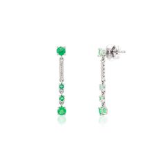 These elegant long dangle earrings feature vivid emeralds complemented by sparkling diamonds, creating a luxurious cascade of color and brilliance. The rich green emeralds are set in a refined design, accentuated by the shimmering diamonds that catch the light with every movement. Perfect for special occasions, these earrings add a touch of sophistication and glamour, making them a timeless addition to any jewelry collection. This is a perfect May Birthstone Jewelry also perfect Engagement Gift, Perfect Engagement Gifts, Metal Drop, Mother Daughter Gifts, Diamond Dangle Earrings, May Birthstone, Long Dangle Earrings, Rich Green, Emerald Earrings, Accessories Jewelry Earrings