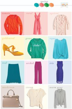 Clear Spring Palette, Spring Outfit Women, Light Spring Color Palette