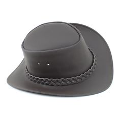 Our smooth leather cowboy hats are made of genuine cowhide leather. This beautifully handcrafted hat is made with fine craftsmanship and materials. Any scars, wrinkles or other subtle variations are characteristics of natural leather and do not affect its strength or quality. The crown of the had also boasts a matching braided hat band. Use the strap for windy days or to keep it around your neck while traveling so you won't lose it. Please refer to the measurement chart photo for sizes. Brim Len Adjustable Brown Hat For Rodeo, Adjustable Western Style Sun Hat Cap, Western Style Sun Hat For Rodeo, Classic Brown Hat For Festivals, Brown Adjustable Hat For Country Events, Adjustable Brown Western Hat, Brown Top Hat With Curved Brim For Western-themed Events, Classic Brown Straw Hat For Western-themed Events, Brown Curved Brim Top Hat For Western-themed Events