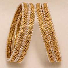 Gold Bangle Design, Pearl Bangles Gold, Pearl Bangles, Gold Bangles Indian, Diy Gold, Autumn Ideas, Gold Pendant Jewelry