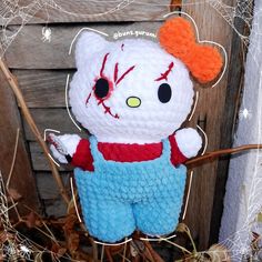 #hellokitty #chucky #sanrio #crochet #amigurumi Hello Kitty Chucky, Hello Kitty, Kitty