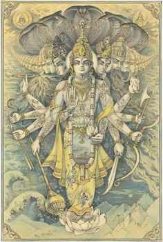 the hindu goddess is depicted in this painting