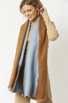 This Jayley scarf injects a healthy dose of vibrancy into cold-weather days. Crafted from a super-soft fabric, it's designed in a versatile two-tone design, finished with fringed trims for extra character. Wear yours with a camel coat for a look that's as elegant as it is cosy. Leather Coat Jacket, Fur Headband, Cashmere Gloves, Maxi Coat, Oversized Dress, Camel Coat, Print Coat, Feather Dress, Animal Print Dresses