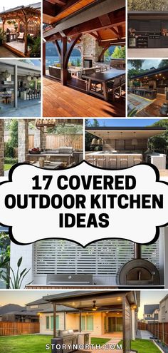 Save this pin for the best covered outdoor kitchen inspirations to create your own backyard oasis! From cozy rustic designs to modern luxuries, get inspired to upgrade your outdoor space. #OutdoorKitchen #BackyardOasis #HomeDecorIdeas