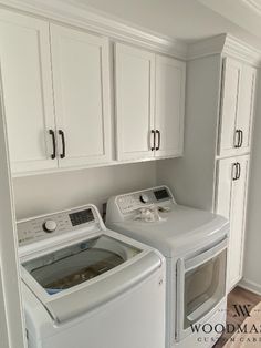 #woodmastercustomcabinets #customcabinets #cabinetshop #cabinetmaker #interiordesign #builtin #builtins #raleighnc #durhamnc #wakecounty #northcarolina #houzz #myhouzz #customdesign #interiors #laundryroom #laundryroomgoals #laundryday #laundrycabinets #shakercabinets #whitecabinets #blackhardware Laundry Room Built Ins Stackable, Cabinets Built Around Washer And Dryer, Storage Around Washer And Dryer, Shallow Laundry Room Cabinets, Laundry Room Hanging Bar Between Cabinets, Garage Laundry Cabinets, Washer And Dryer With Window Above, Recessed Washer And Dryer, Small Laundry Room Ideas Tall Cabinet