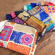 Handmade embrodery pouch bag size - width 7 inch x 7 inch Handmade Pouches, Queen Size Duvet Covers, Vintage Throws, Bridesmaid Bags, Boho Bedding, Vintage Kantha Quilts, Kantha Throw, Decorative Cushion Covers, Vintage Kantha