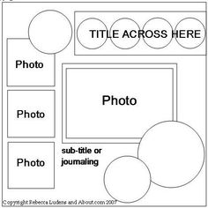 a printable photo frame with the words'title across here '