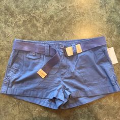 Item: Piper & Blue Juniors Nwt Shorts With Belt Size: 11 Color: Blue Fabric: Cotton & Spandex Measurements Waist: 34" Inseam: 2" Accents: Four Pockets, Cuffed And Buttoned Up Hem, Matching Blue Belt Care: Machine Wash Origin: Indonesia Condition: New Inventory #6028 **Comes From A Smoke-Free Home Blue Summer Shorts With Belt Loops, Blue Shorts With Belt Loops For Summer, Blue Relaxed Fit Shorts With Belt Loops, Blue Cotton Mid-rise Shorts, Mid-rise Blue Cotton Shorts, Blue Mid-rise Cotton Shorts, Blue Shorts With Belt Loops, Casual Blue Shorts With Belt Loops, Shorts With Belt