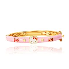 PRICES MAY VARY. Officially Licensed Hello Kitty Bracelet for Girls: There is nothing cuter than Hello Kitty and this bangle bracelet is proof positive. Pink bangle features embellishments such as red enamel bows, gold hearts, and an enamel Hello Kitty face pendant Gold Flashing Plating and Pink Enamel: Hinged bangle bracelet is crafted from yellow gold flash-plated brass. Pink enamel plating adorns the exterior 6.5" Bracelet for Girls: Hello Kitty bracelet has a hinged closure for easier on and Hello Kitty Things To Buy, Hello Kitty Bracelet, Hello Kitty Face, Hello Kitty Jewelry, Face Pendant, Hello Kitty Accessories, Gold Hearts, Pink Hello Kitty, Hello Kitty Items