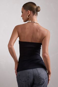 Every wardrobe needs a staple black top like Talk That Talk. Crafted in a premium stretch cotton blend. this strapless piece details a flattering gathered side and split hemline. Try pairing this timeless bandeau top with Walk That Walk for a match made in heaven. Features - Premium stretch cotton blend- Bandeau neckline- Gathered side detail- Split hemline- Invisible zip closure Sizing & Fit Model is 5'7" and wears UK size 8 / US size 4 Product Information Designed exclusively by Club L London Fully lined with some stretch Premium cotton blend in Black (56% Cotton. 41% Polyamide. 3% Elastane) 64cm total length SKU: CL128852002 Bandeau Tube Top With Built-in Bra For Night Out, Strapless Tops With Built-in Bra For Night Out, Stretch Tube Top With Built-in Bra For Evening, Stretch Elastane Tube Top For Party, Stretch Halter Neck Tube Top For Night Out, Stretch Strapless Elastane Tube Top, Chic Bandeau Tube Top In Elastane, Fitted Halter Neck Tube Top For Date Night, Chic Bandeau Tube Top