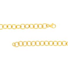 Birmingham Jewelry Item Number: BJ041981 Bracelet Hollow Rounded Wire Link Bracelet Enough to stand alone–but good on company. Our 14K gold rounded wire link bracelet is fashion forward. Wear one or style it with many. 14K Yellow Gold Length: 7.50" Width: 9.30mm *The possibilities are not limited to the options in the dropdown. For pricing on further customizations & special size options, please call: 1-586-939-5100 Metal Bracelets, 14kt Gold, Estate Jewelry, Link Chain, Link Bracelets, Timeless Pieces, Chain Bracelet, Custom Jewelry, Bridal Jewelry