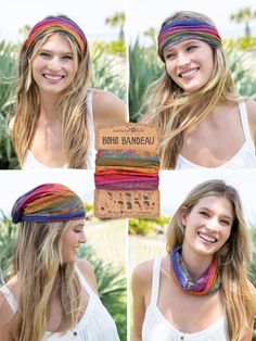 Bandeau Headband, Rainbow Border, Cute Tube Tops, Boho Bandeau, Pink Border, Effortless Outfit, Back To School Hairstyles, Boho Headband, Hair Scrunchies