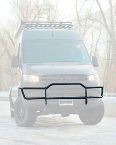 Aluminess Sprinter Brush Guard | Sprinter Light Bar | Master Overland Cell Phone Signal Booster, Luxury Motorhomes, Van Wall, Led Driving Lights, Camper Van Conversion Diy, Camper Van Conversion, Overland Vehicles, Led Fog Lights, Benz Sprinter