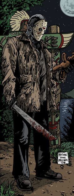 Jason Voorhees Art Jason Voorhees Art, Jason Vorhees, Movie Artwork, Horror Movie Icons, 80s Horror, Horror Artwork, Horror Movie Art