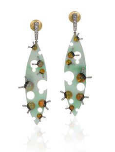 Gregore Morin, ladyleaf earrings Gregore Joailliers Art Nouveau Design, Bottle Necklace, Jewellery Earrings, Gems Jewelry, Favorite Pins, Fine Jewellery Earrings, Fine Jewellery