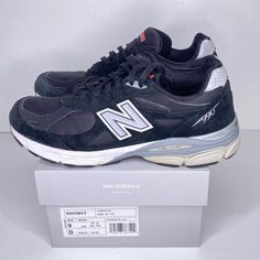 Used But In Good Condition Includes Box And Tags Size 9 Elevate Your Sneaker Game With These New Balance 990v3 Sneakers. The Black Suede Upper Is Accented With A Silver Astro Boy Character And A Blue Pattern. The Lace-Up Closure Ensures A Secure Fit, While The Rubber Outsole Provides Traction For Gym And Training Activities, Walking, And Running. These Sneakers Are Part Of The New Balance 900 Series And Are A Perfect Addition To Any Sneaker Collection. The Cushioned, Comfortable, And Breathable Classic Silver New Balance Running Shoes, Classic Black Running Shoes With Air Cushioning, Black New Balance Walking Shoes With Vibram Sole, Classic Black Running Shoes With Air Max Cushioning, New Balance Black Walking Shoes For Streetwear, Classic Black Running Shoes With Vibram Sole, Black Sneakers With Air Cushioning For Walking, Black Running Shoes With Air Cushioning For Walking, Classic Black Sneakers For Running Errands