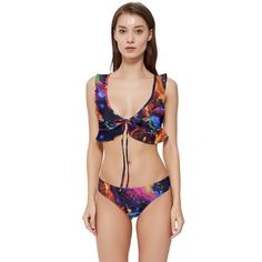 Embrace effortless elegance and playful charm with the Low Cut Ruffle Edge Bikini Set from Mila Beachwear. This chic swimsuit features a sleek, low-cut design accented with flirty ruffle edges, perfect for making a stylish statement at the beach or pool. Care Instructions: Hand wash cold, hang dry. Avoid using bleach and do not iron to maintain the vibrant print and integrity of your bikini. Elevate your swimwear collection with the Low Cut Ruffle Edge Bikini Set. Perfect for those who appreciat Chic Swimsuit, Pool Care, The Low, Effortless Elegance, Cut Design, At The Beach