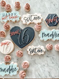 #cookiesbringjoy
#mhcookieshoppe
#buttercreambites
#sweet16cookies
#buttercookies
#royalicing Sweet 16 Food Ideas, Sweet 16 Candy Bar, Sweet 16 Party Planning, Sweet 16 Party Themes, Vanilla Buttercream Icing, Sweet Sixteen Cakes, Sweet 16 Party Decorations, Sweet Sixteen Birthday Party Ideas