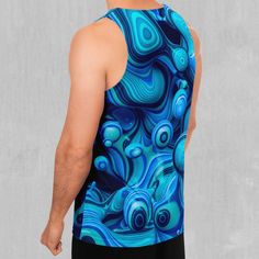 Aqua Pool Men's Tank Top - Azimuth Clothing Men's Tank, Sleeveless Shirt, Mens Tank Tops, Sunny Days, Soft Fabric, Printing Process, High Definition, New Product, Soft Fabrics