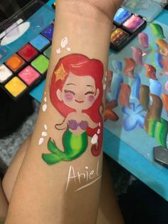 Easy Face Painting Designs, Princess Face Painting, Skin Paint, Princess Tattoo, Party Tattoos, Face Painting Easy