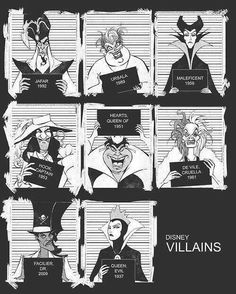 the villain storyboard is shown in black and white, as well as some other characters