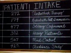 a blackboard with white writing on it that says patient intake and other medical information