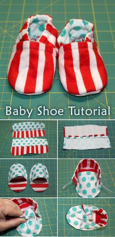 instructions to make baby shoe slippers