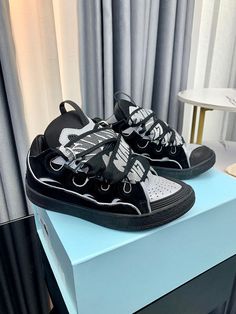 Size: 35-47 It comes with Dust box, Care manual, Tag, and Paper bag.Size Guide: Black Lanvin Sneakers Outfit, Black Lanvin Sneakers, Lanvin Sneakers Outfit, Gallery Department, Lanvin Sneakers, Clothes Wishlist, Lanvin Shoes, Birthday Hairstyles, Pretty Shoes Sneakers