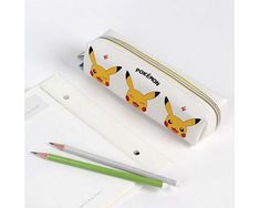 Size approx : W 8" x H 3" x D 2.5" Nintendo Pokemon Rectangle Pencil Case Multi-Purpose Pouch