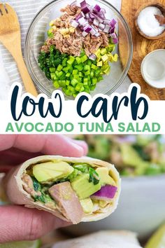 this low carb avocado tuna salad is an easy and healthy lunch idea